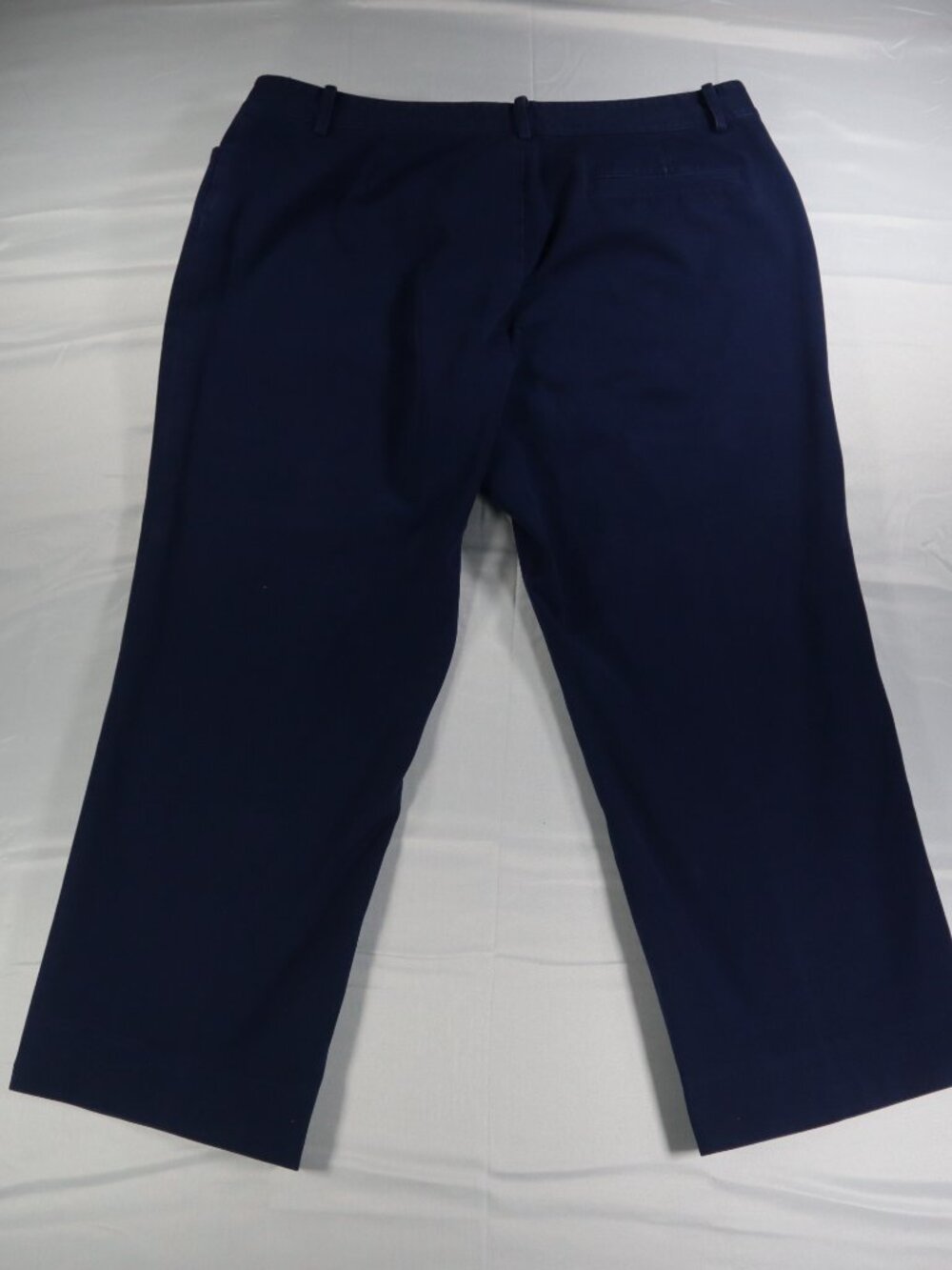 Lauren Ralph Lauren Women's Wide Leg Pants Size 16 Navy Linen Blend Trouser - Picture 8 of 8